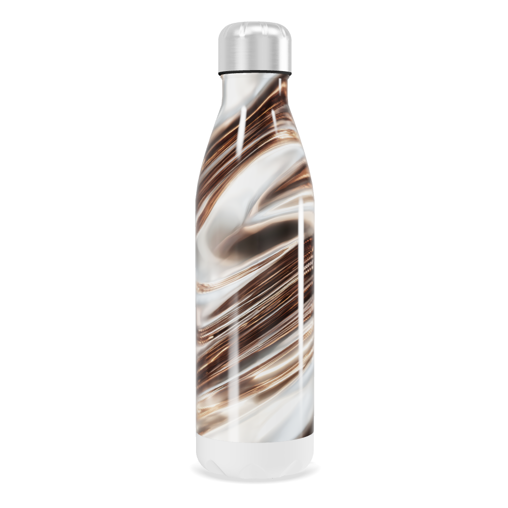 Garrafa Inox - Marrom Marmorizada
