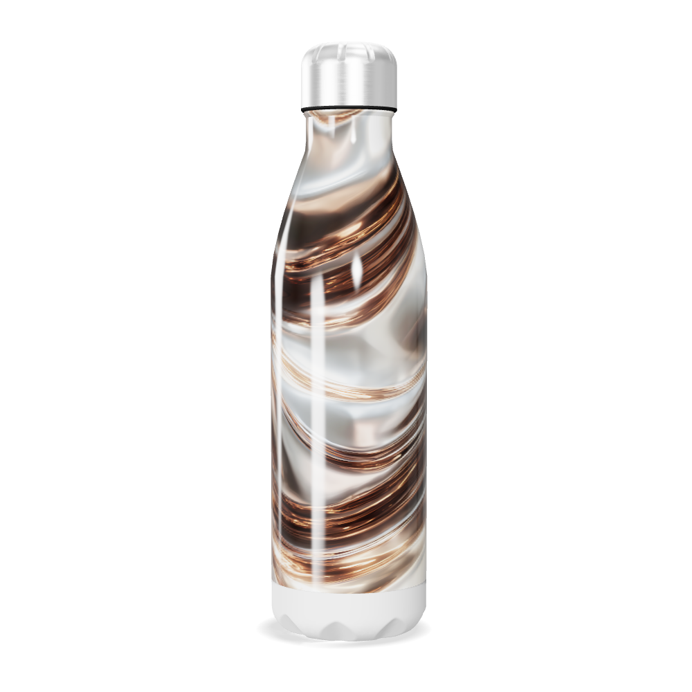 Garrafa Inox - Marrom Marmorizada