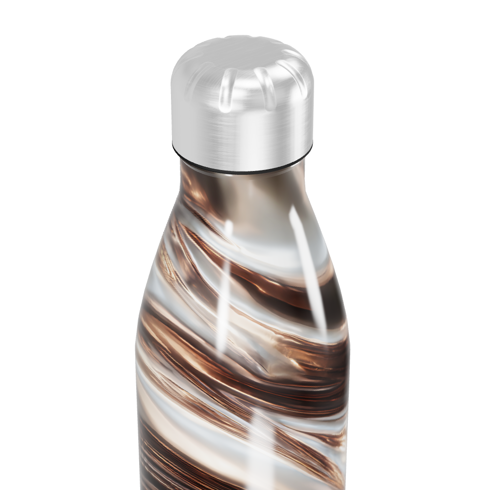 Garrafa Inox - Marrom Marmorizada