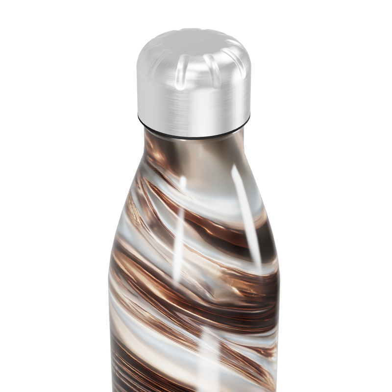 Garrafa Inox - Marrom Marmorizada