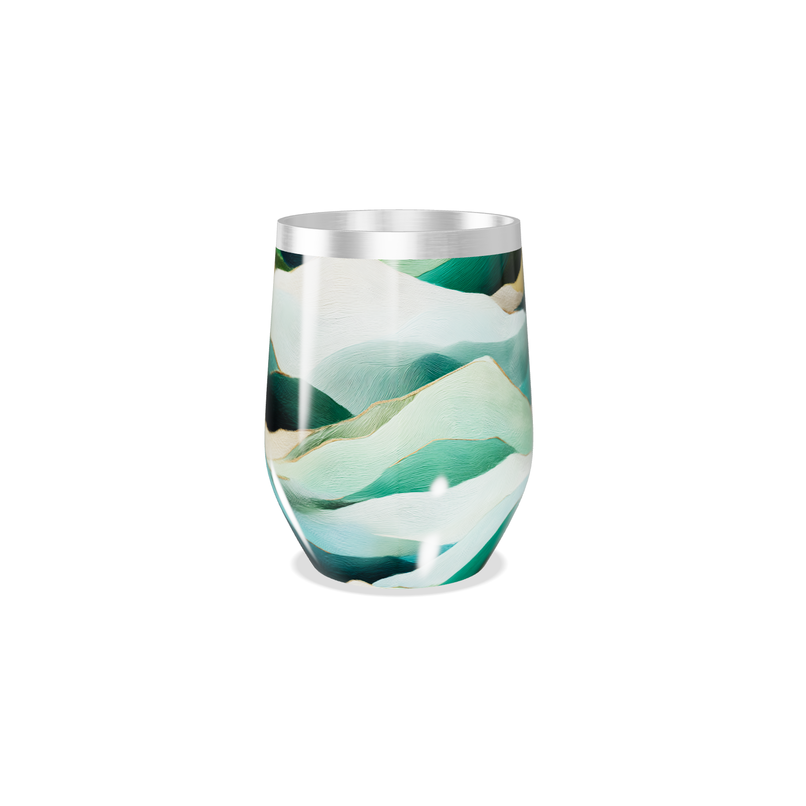 Copo Térmico Slim - Estampa Ondas Coloridas