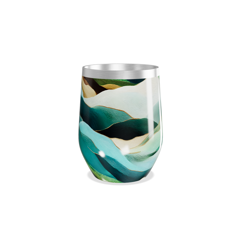 Copo Térmico Slim - Estampa Ondas Coloridas