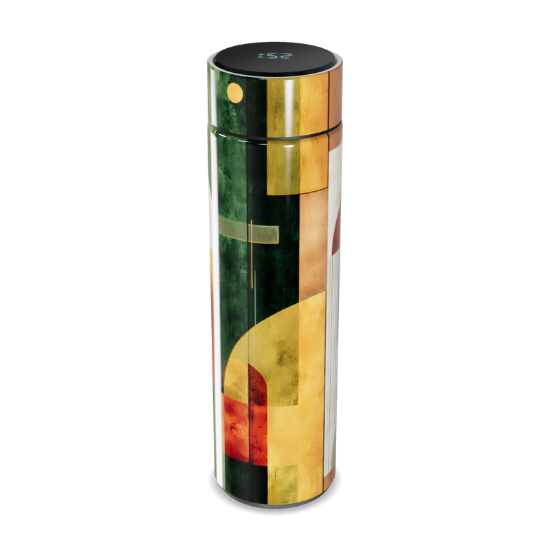 Garrafa Térmica Touch - Estampa Geométrica Colorida