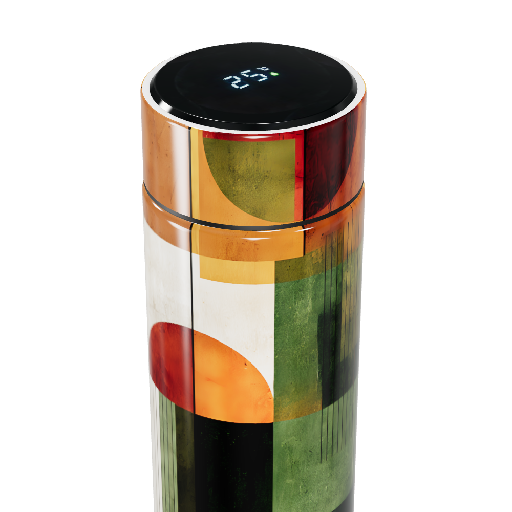 Garrafa Térmica Touch - Estampa Geométrica Colorida