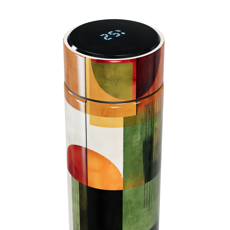 Garrafa Térmica Touch - Estampa Geométrica Colorida