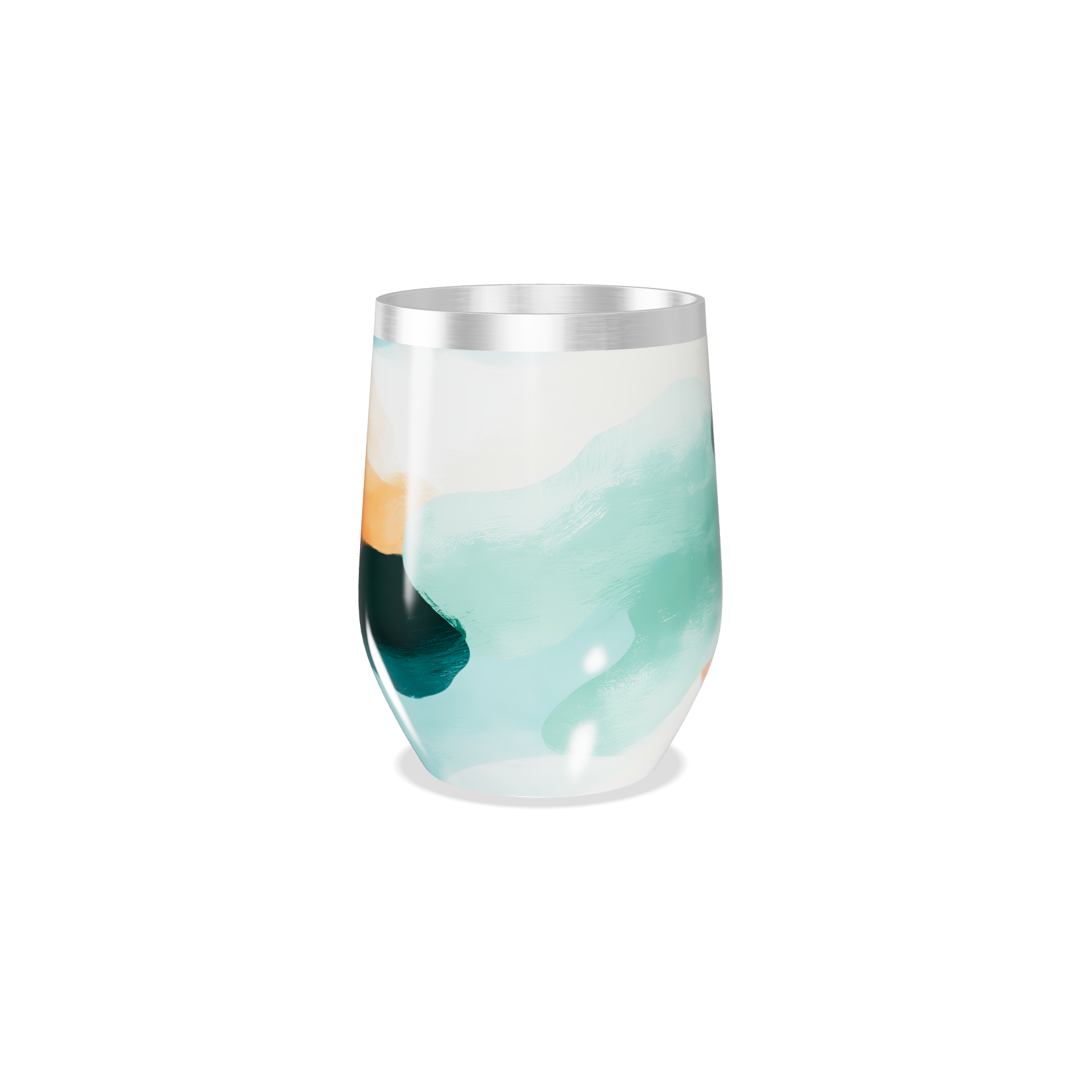 Copo Térmico Slim Pintura Abstrata Colorida