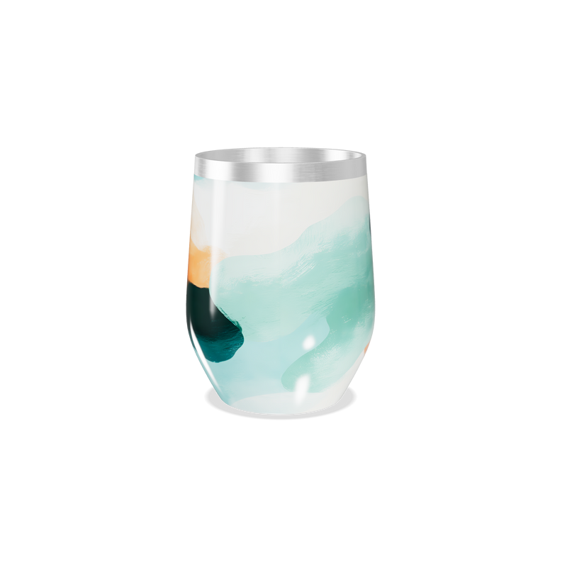 Copo Térmico Slim Pintura Abstrata Colorida