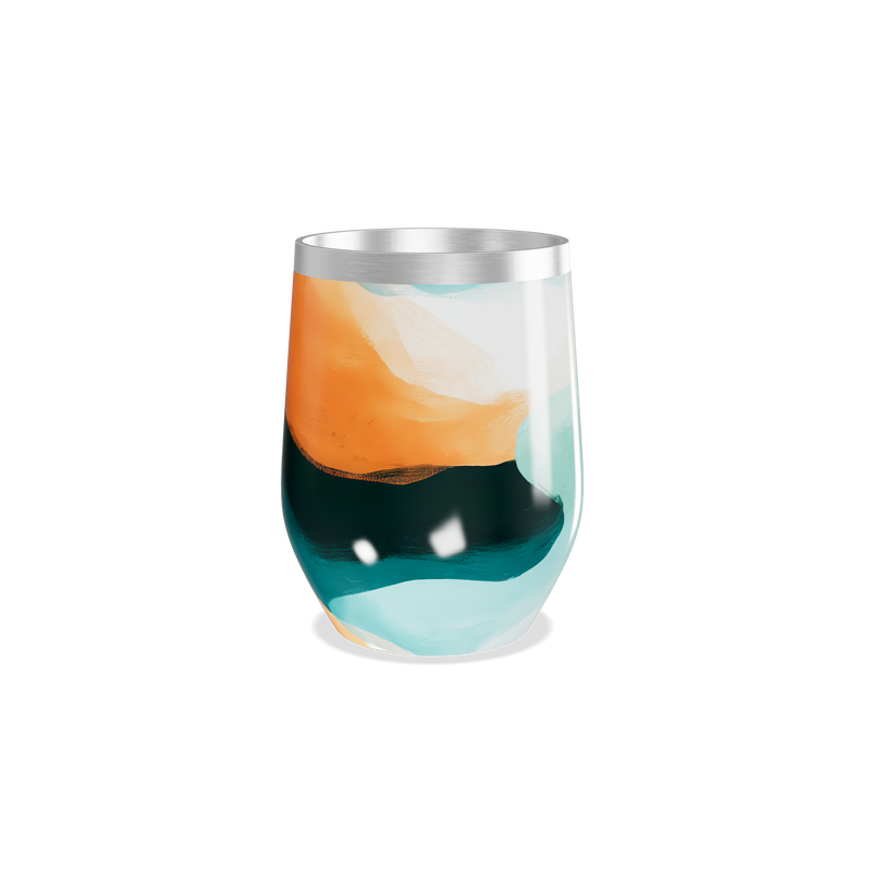 Copo Térmico Slim Pintura Abstrata Colorida