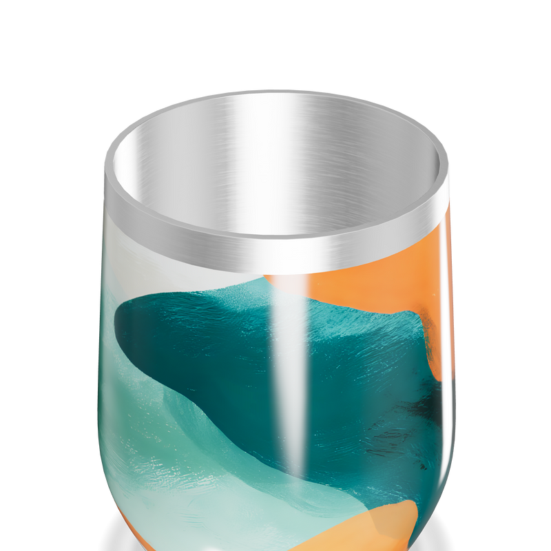 Copo Térmico Slim Pintura Abstrata Colorida