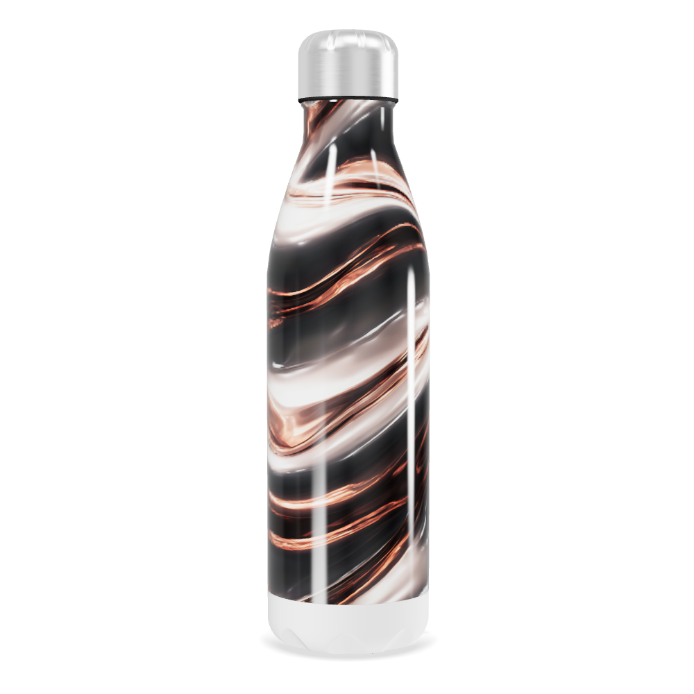 Garrafa Inox - Estampa Abstrata Metalizada