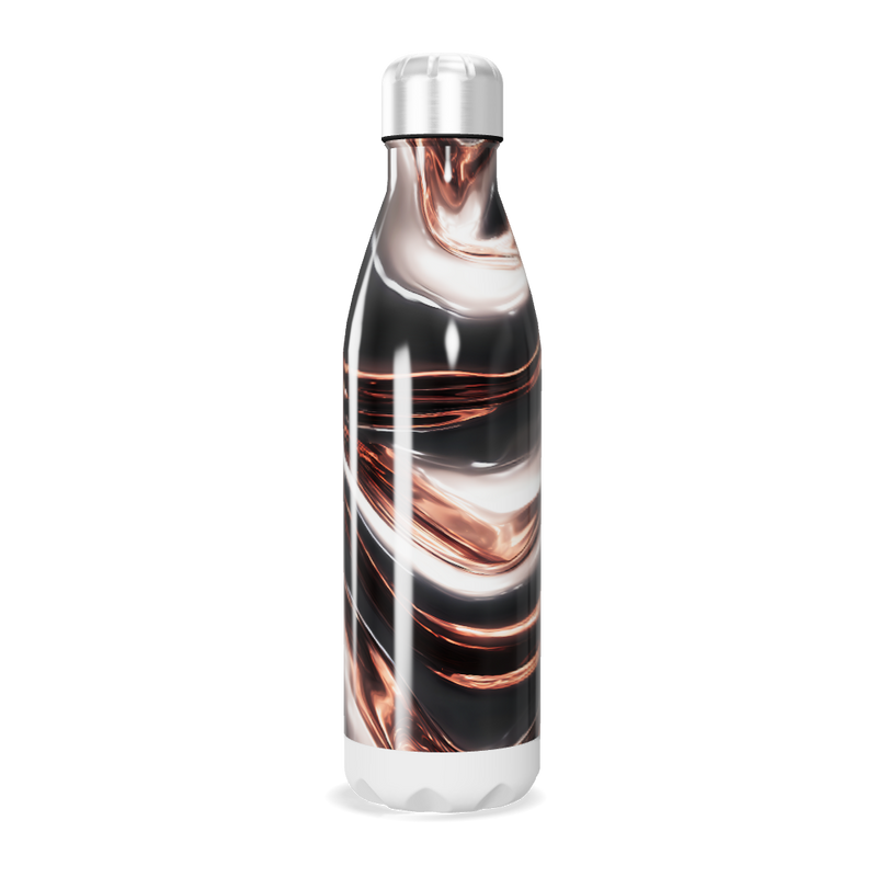 Garrafa Inox - Estampa Abstrata Metalizada