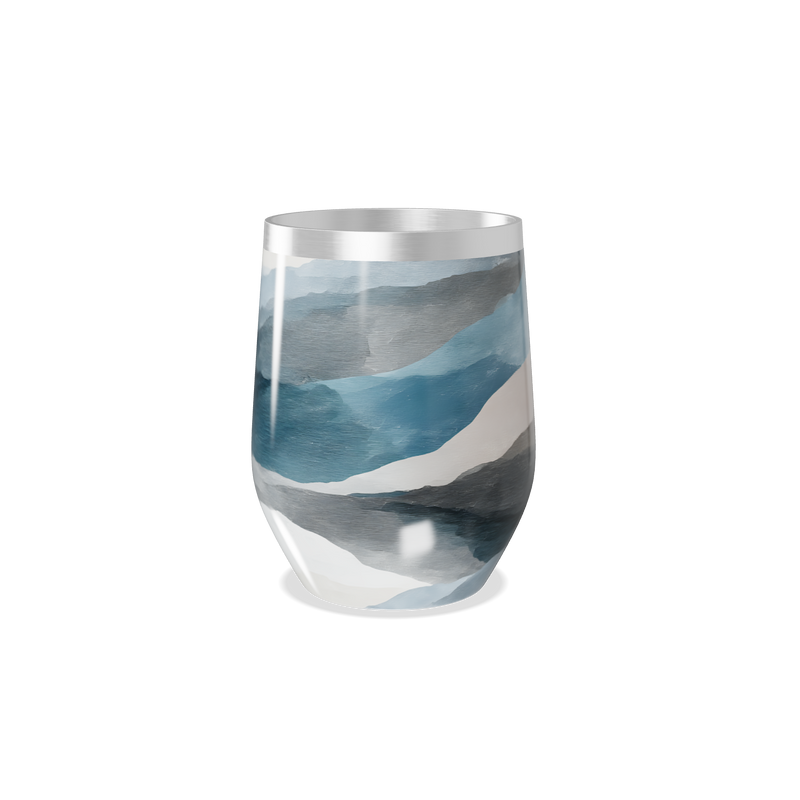 Copo Térmico Slim - Listras Azul e Cinza