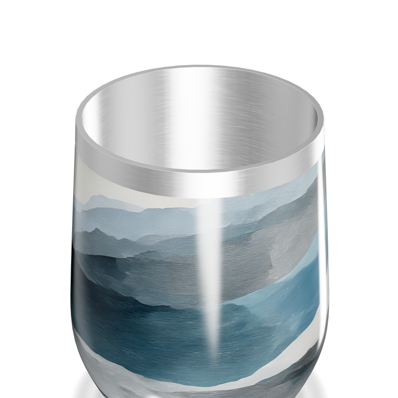 Copo Térmico Slim - Listras Azul e Cinza