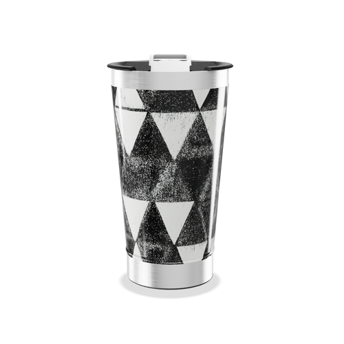 Copo Térmico - Triângulos Preto e Branco