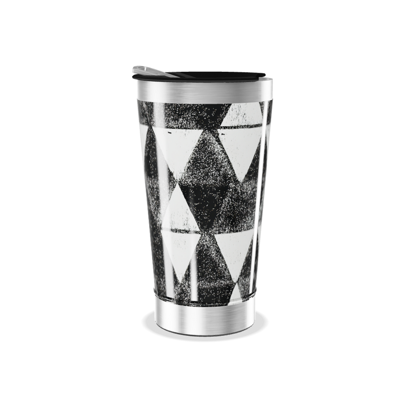Copo Térmico - Triângulos Preto e Branco