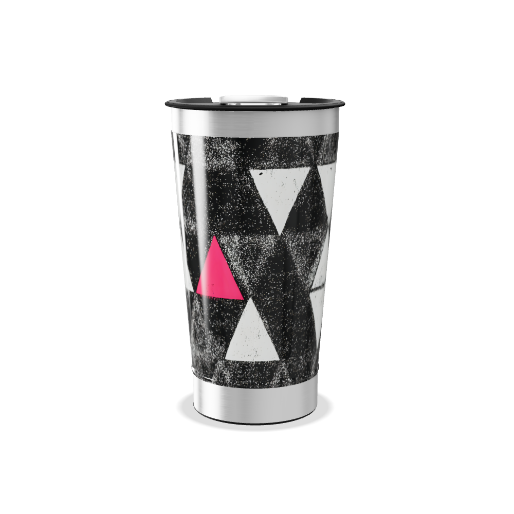 Copo Térmico - Triângulos Preto e Branco