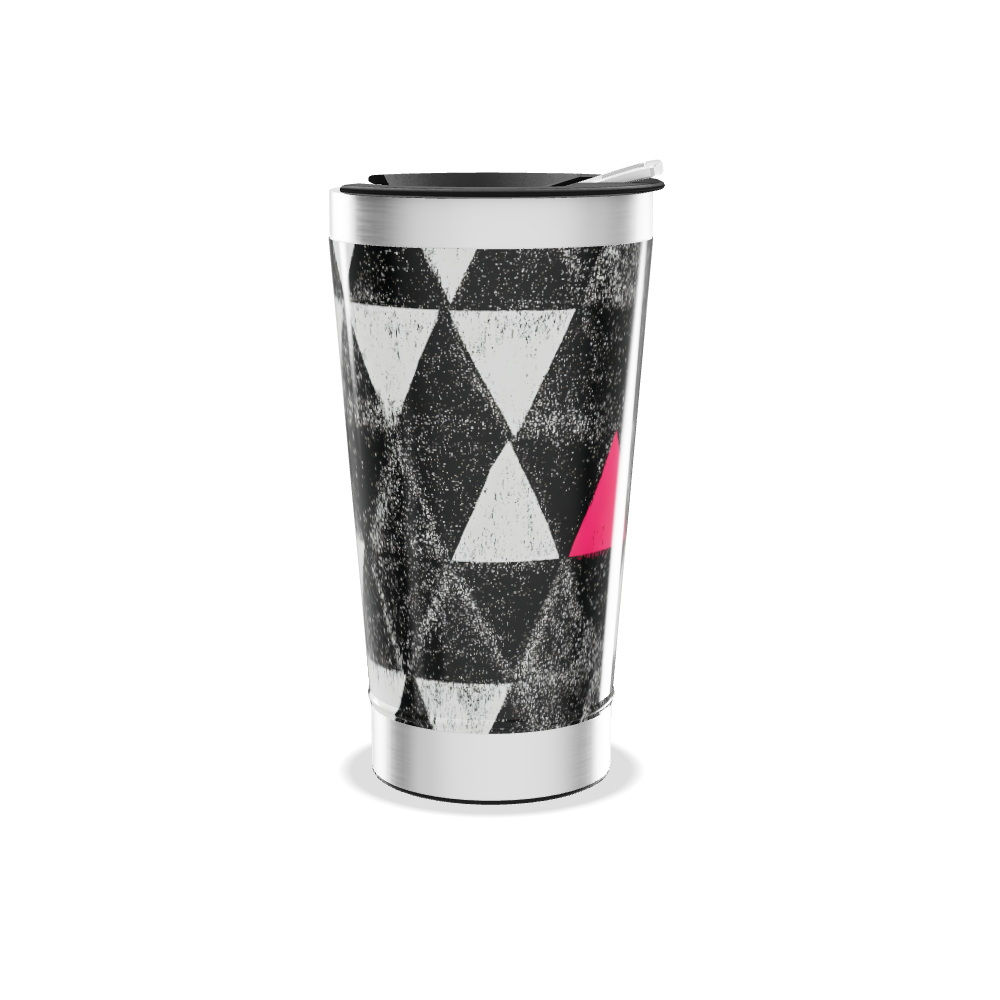 Copo Térmico - Triângulos Preto e Branco