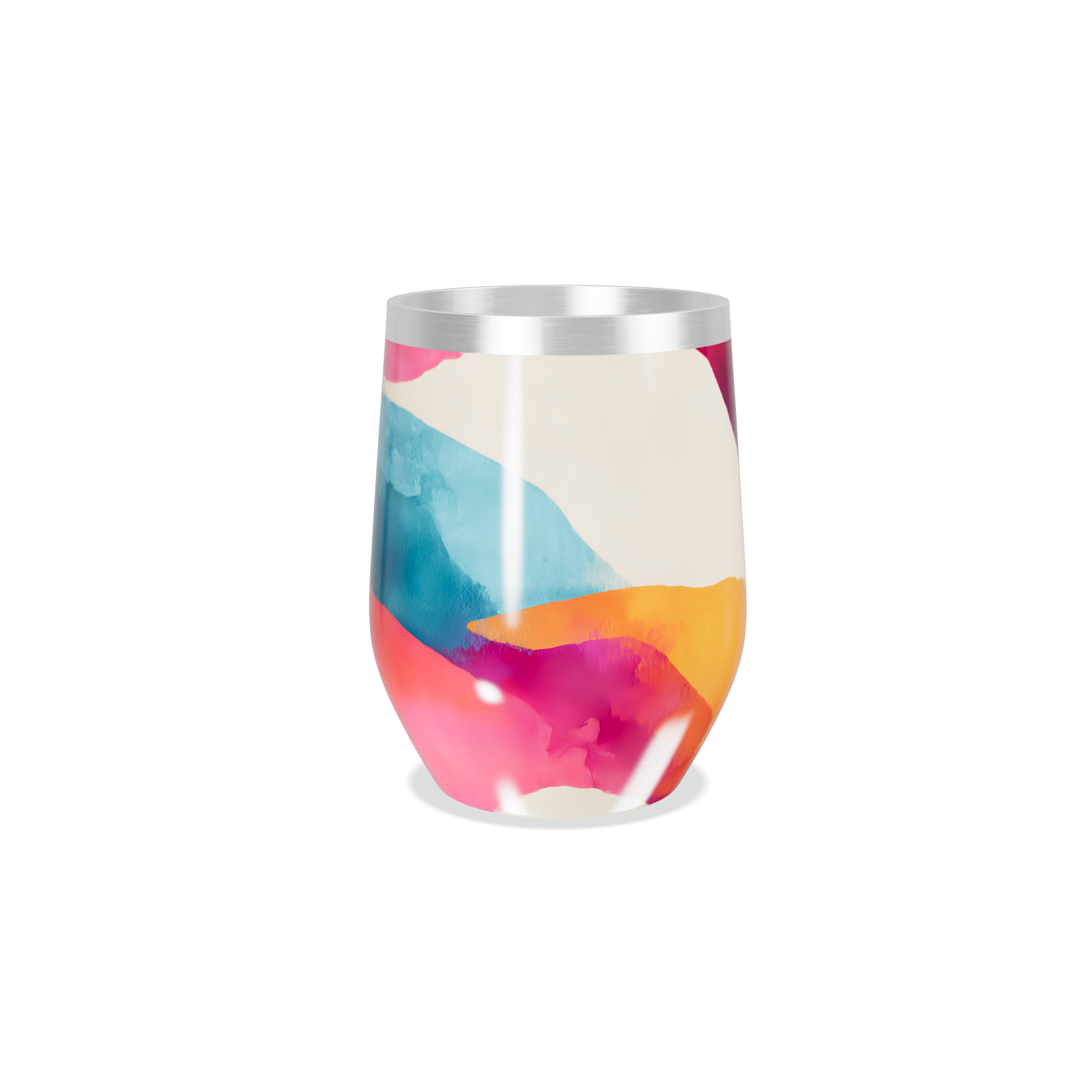 Copo Térmico Slim - Estampa Abstrata Colorida