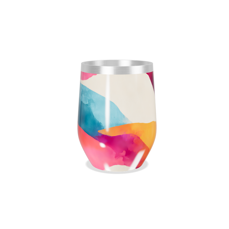 Copo Térmico Slim - Estampa Abstrata Colorida