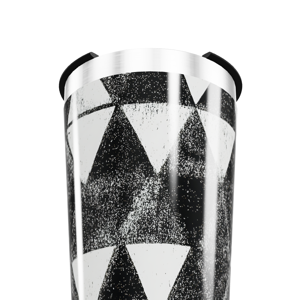 Copo Térmico - Triângulos Preto e Branco
