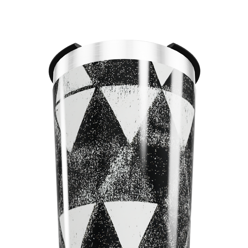 Copo Térmico - Triângulos Preto e Branco
