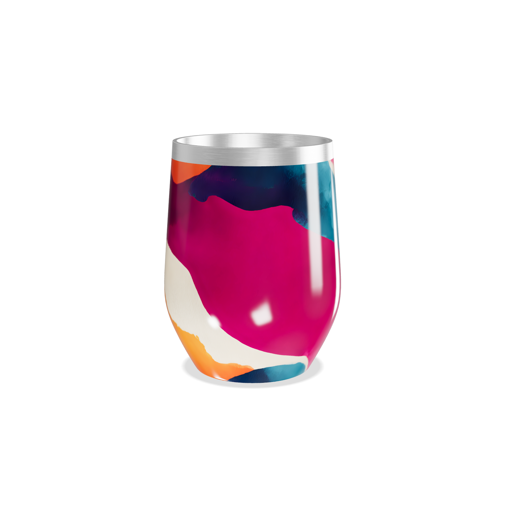 Copo Térmico Slim - Estampa Abstrata Colorida