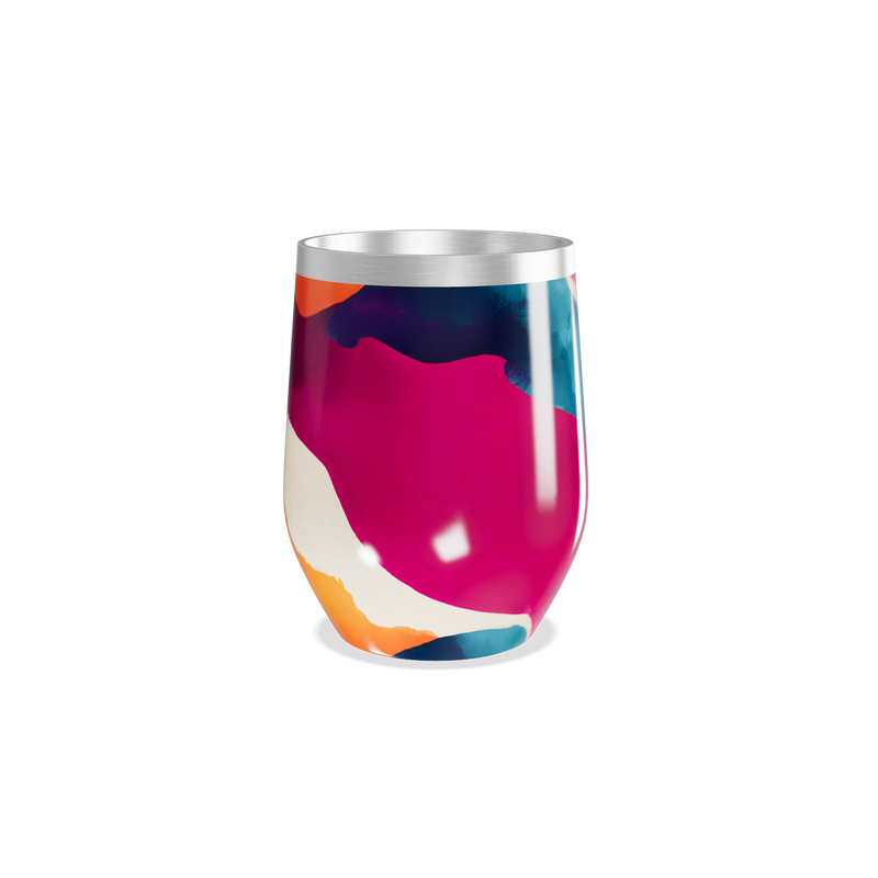 Copo Térmico Slim - Estampa Abstrata Colorida