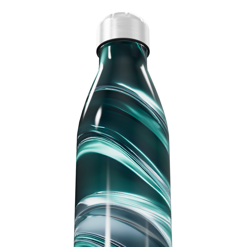 Garrafa Inox Azul Marmorizada