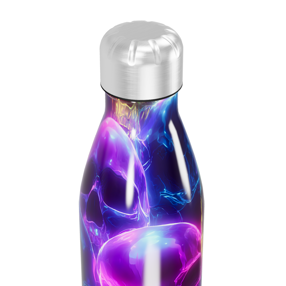 Garrafa Inox Estampada Caveiras Coloridas