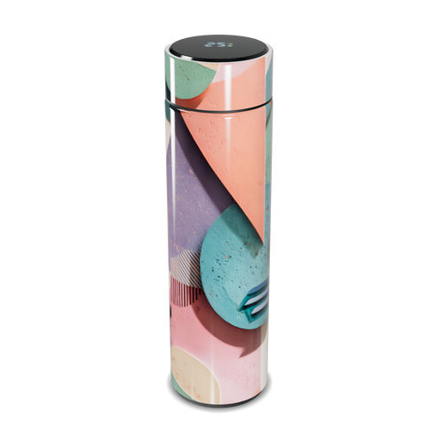 Garrafa Térmica Touch Estampa Geométrica Colorida