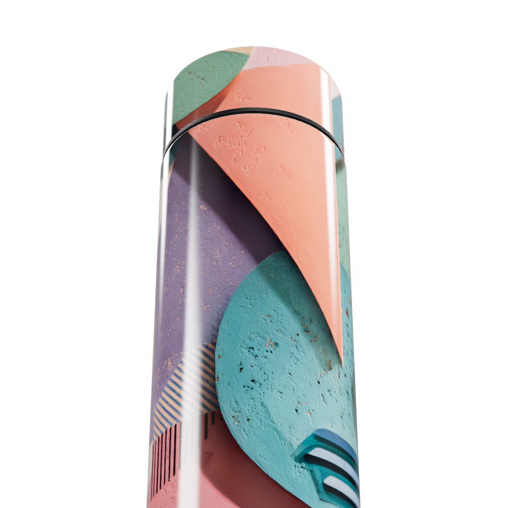 Garrafa Térmica Touch Estampa Geométrica Colorida