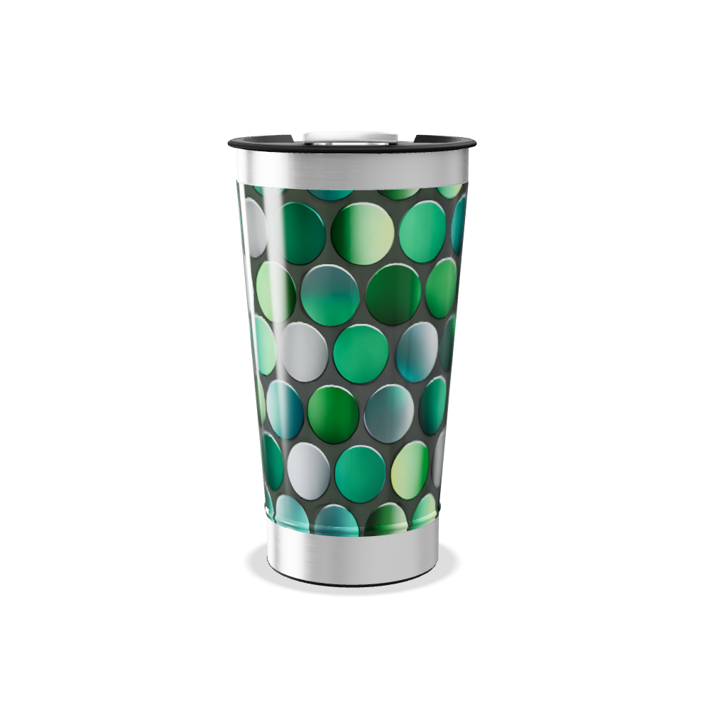 Copo Térmico - Verde com Bolinhas