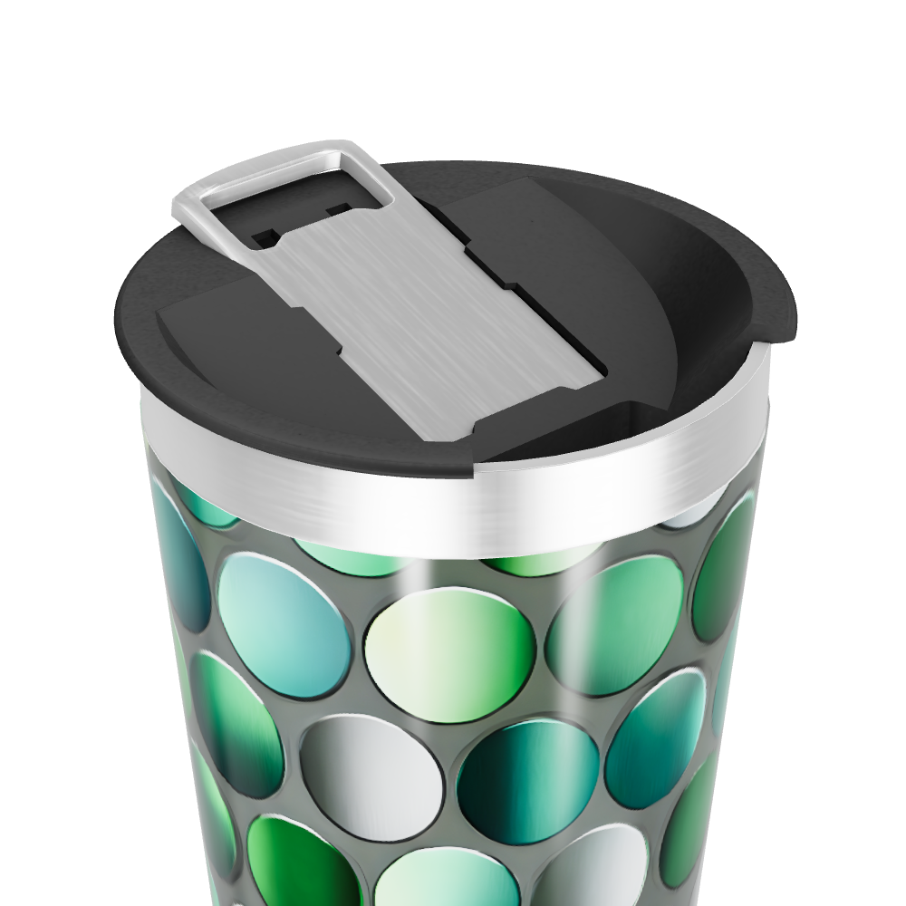 Copo Térmico - Verde com Bolinhas