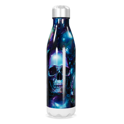Garrafa Inox - Estampa Caveira Azul