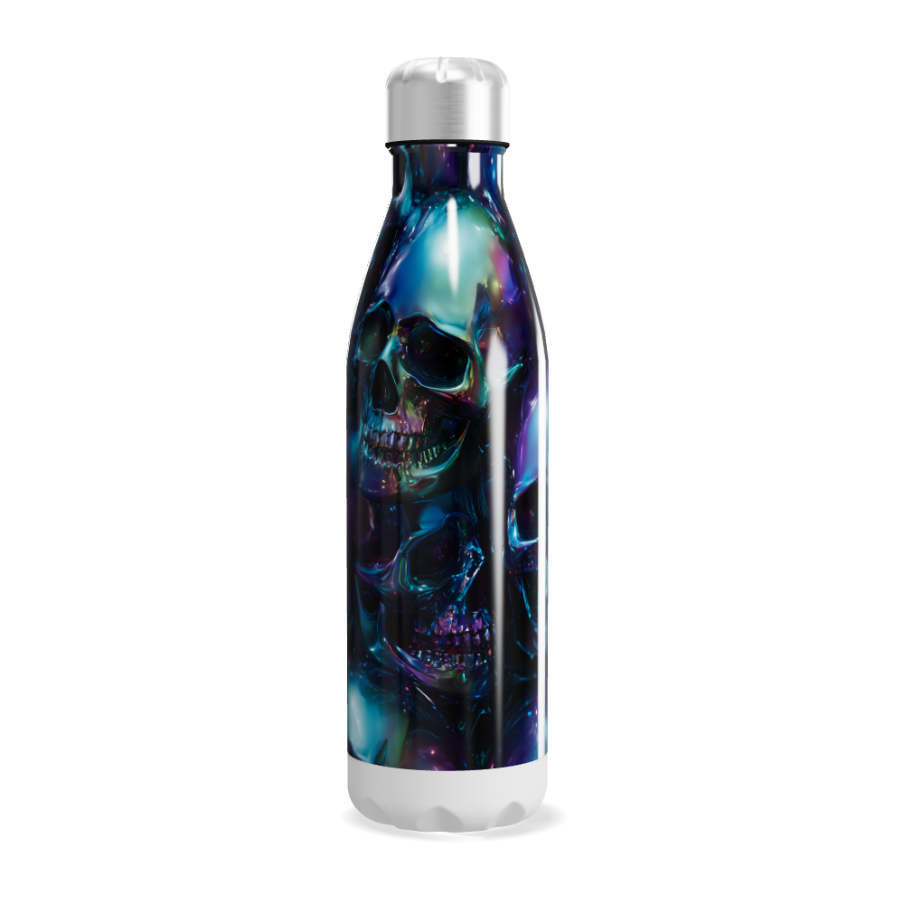 Garrafa Inox - Estampa Caveira Azul