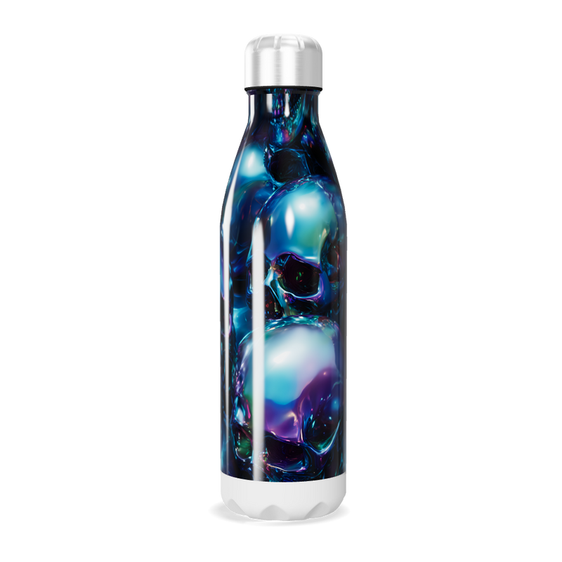 Garrafa Inox - Estampa Caveira Azul