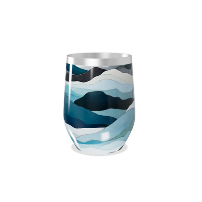 Copo Térmico Slim - Azul Ondas Elegantes