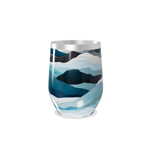 Copo Térmico Slim - Azul Ondas Elegantes