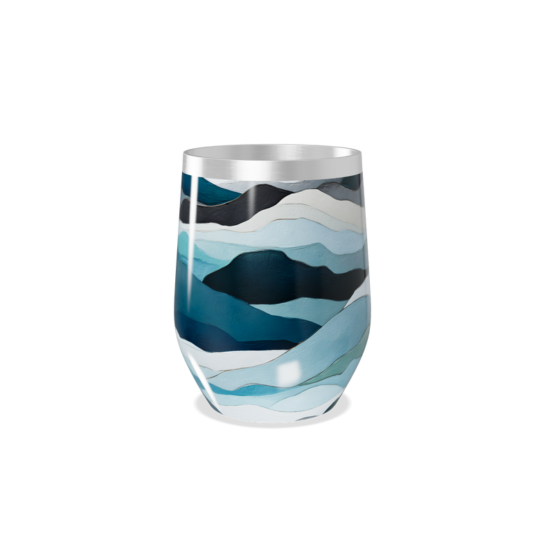 Copo Térmico Slim - Azul Ondas Elegantes