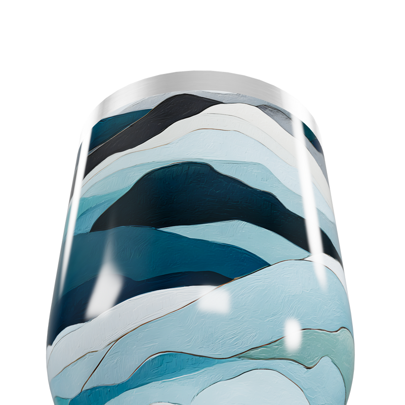 Copo Térmico Slim - Azul Ondas Elegantes