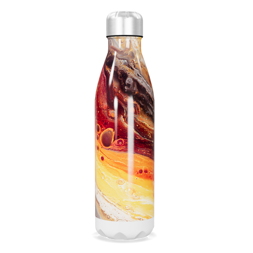 Garrafa Inox - Design Abstrato Colorido