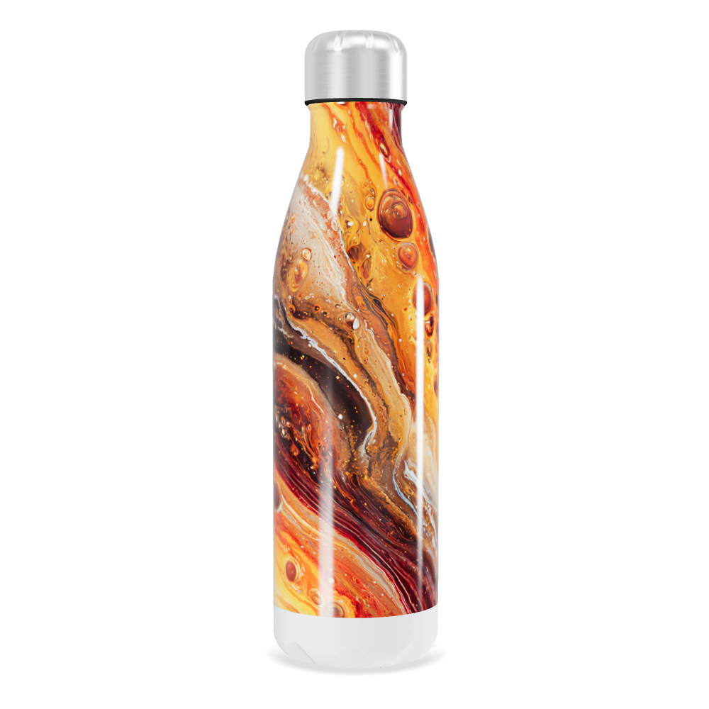 Garrafa Inox - Design Abstrato Colorido