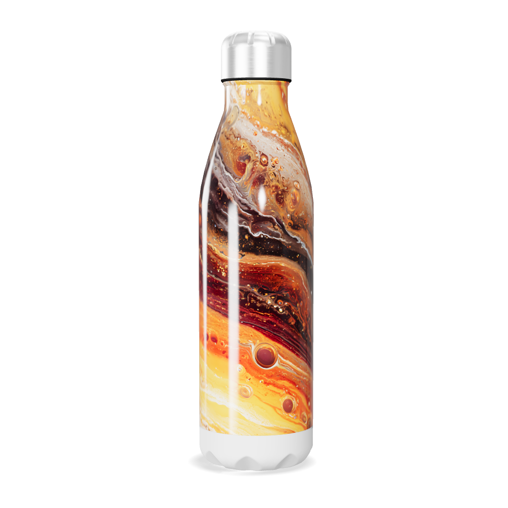 Garrafa Inox - Design Abstrato Colorido