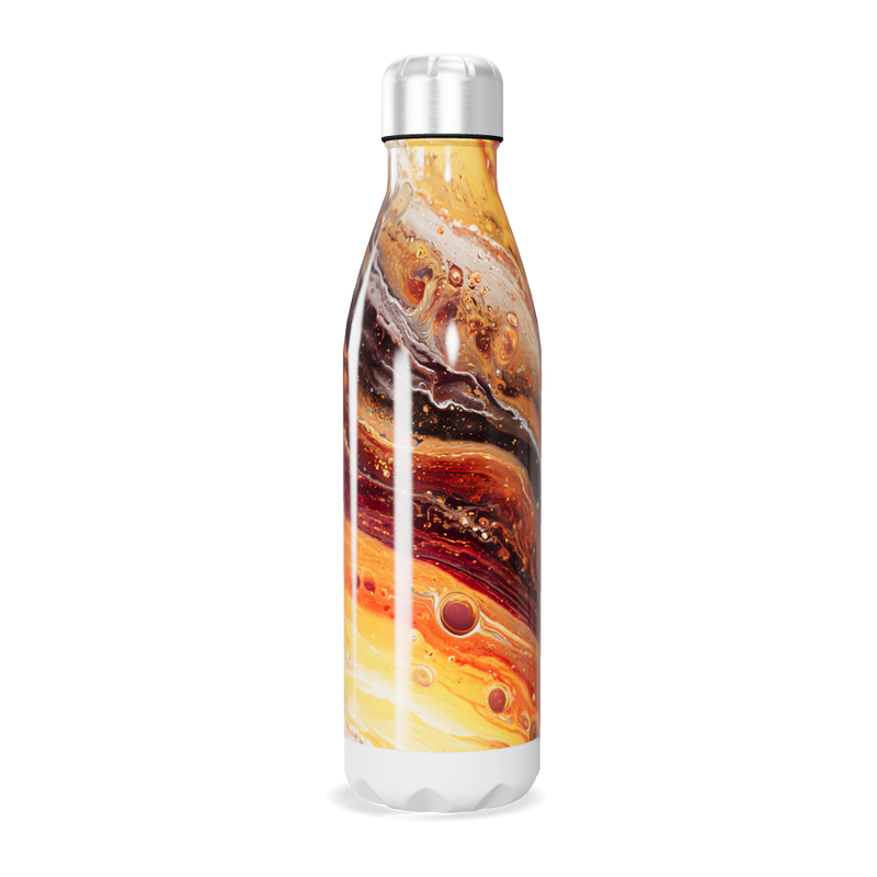 Garrafa Inox - Design Abstrato Colorido