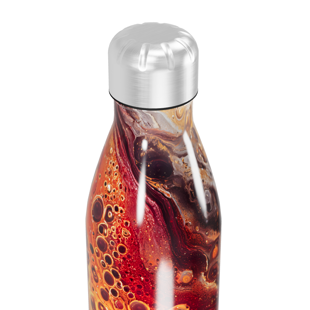 Garrafa Inox - Design Abstrato Colorido