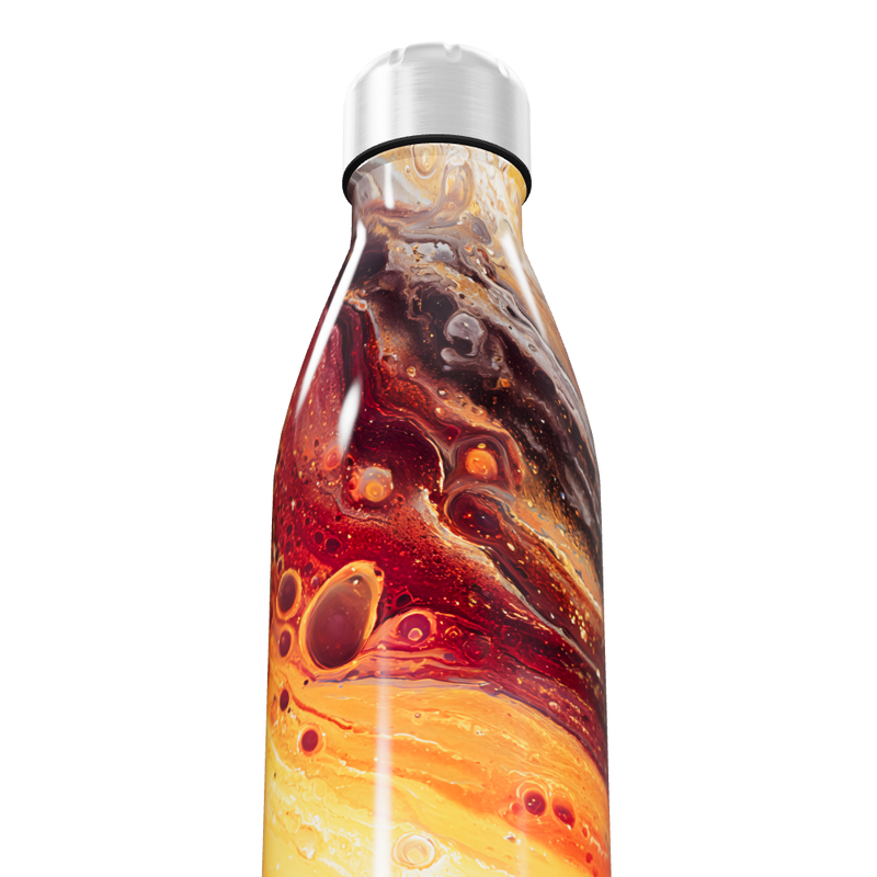 Garrafa Inox - Design Abstrato Colorido