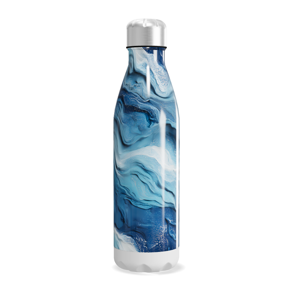 Garrafa Inox - Azul Marmorizado