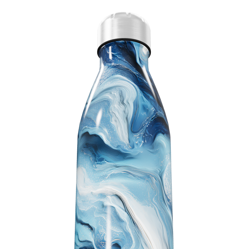 Garrafa Inox - Azul Marmorizado