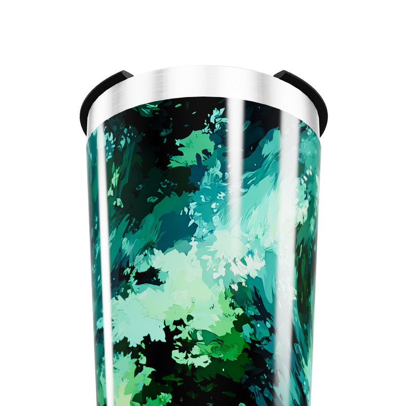 Copo Térmico - Estampa Abstrata Verde