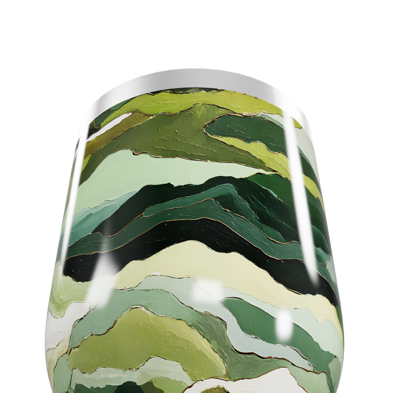 Copo Térmico Slim - Estampa Abstrata Verde